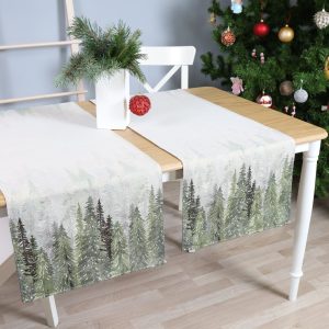 Kalėdinis Stalo takelis Miškas (blizgus)