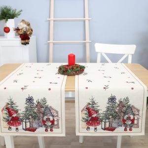 Kalėdinis Stalo takelis Nykštukų Karalystė (blizgus)