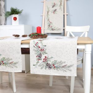 Kalėdinis Stalo takelis Žiemos Asorti (blizgus)