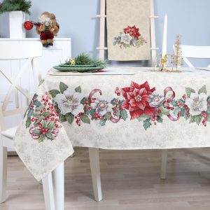 Kalėdinė staltiesė Auksinės Šventės (blizgi)