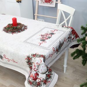 Kalėdinė staltiesė Žiema (blizgi)