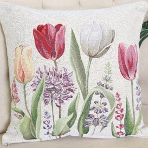Dvipusis pagalvės užvalkalas Tulpės