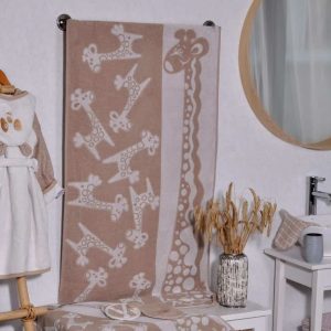 Vaikiškas vonios rankšluostis Žirafa