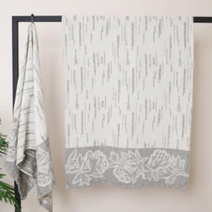 Vonios rankšluostis Tylus rytas tamsiai pilkas