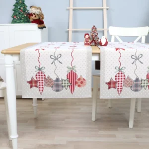 Kalėdinis Stalo takelis Kalėdų Žaisliukai