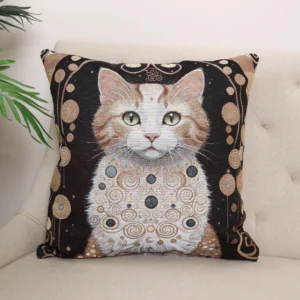 Dvipusis pagalvės užvalkalas Auksinis katinas