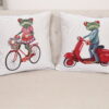 Dvipusis pagalvės užvalkalas Varlytė ir dviratis