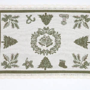 Medvilninių stalo servetėlių rinkinys Žalia eglutė