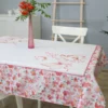 Medvilninė staltiesė Rožinės gėles