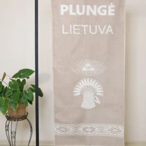 Individualūs austi rankšluosčiai pagal užsakymą - Plungės herbas pavyzdys| Textile Idea
