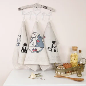 Virtuvinių rankšluosčių rinkinys Katinai