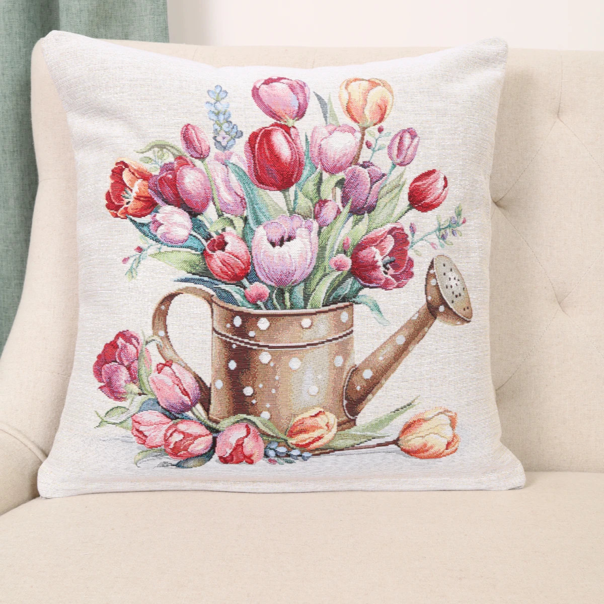 Dvipusis pagalvės užvalkalas Tulpių harmonija