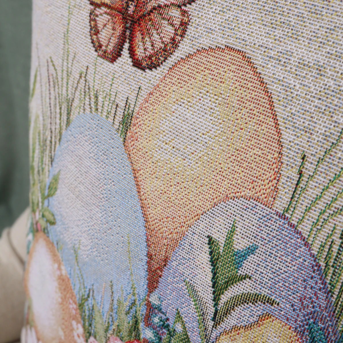 Dvipusis pagalvės užvalkalas Velykų margučiai