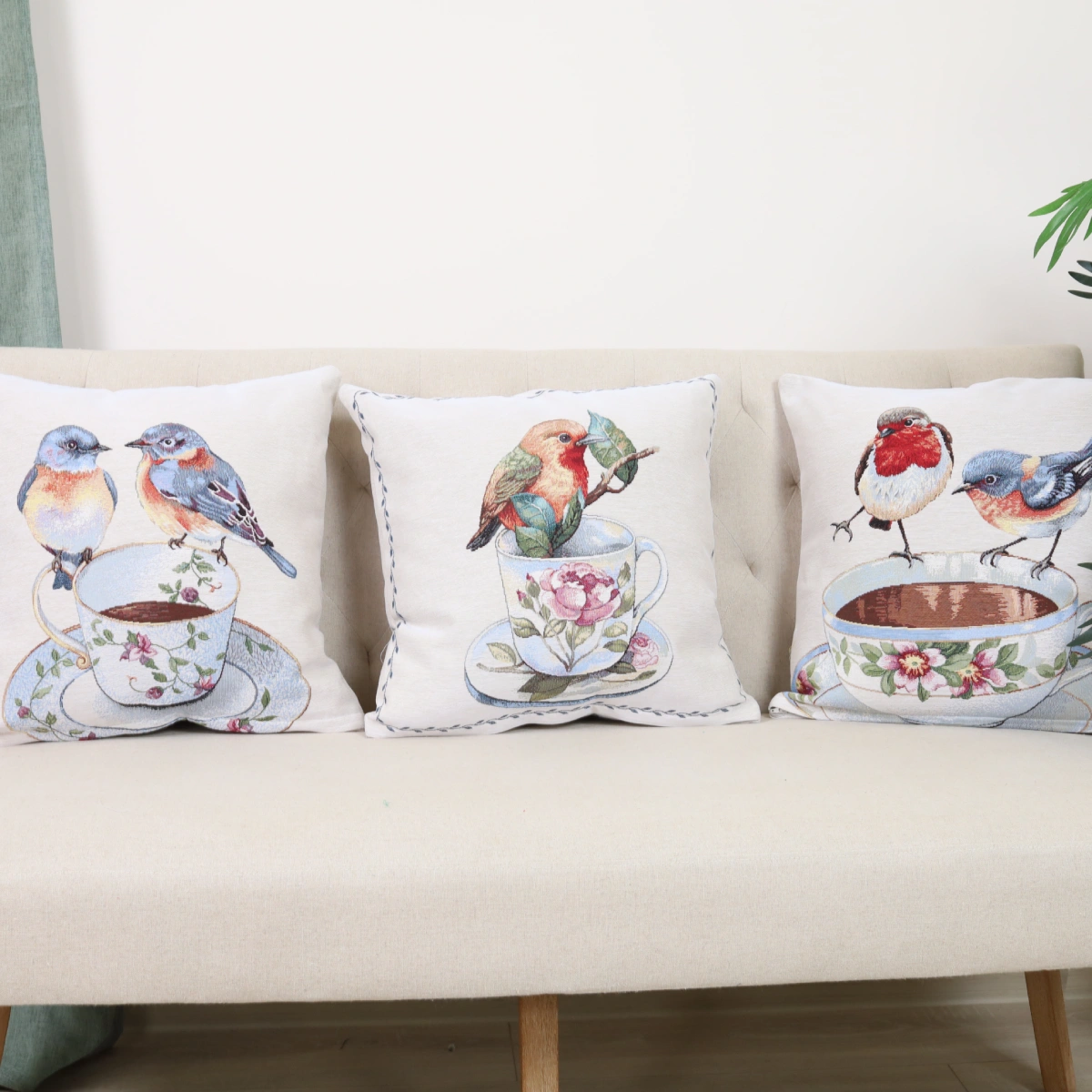 Dvipusis pagalvės užvalkalas Pavasario pokalbis