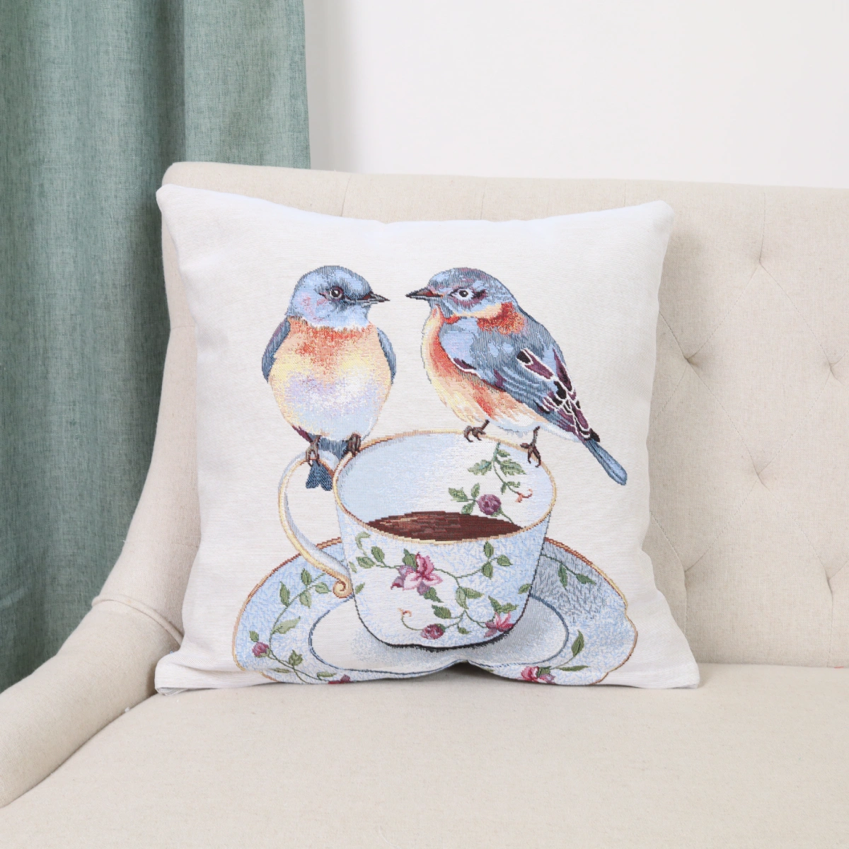 Dvipusis pagalvės užvalkalas Pavasario pokalbis