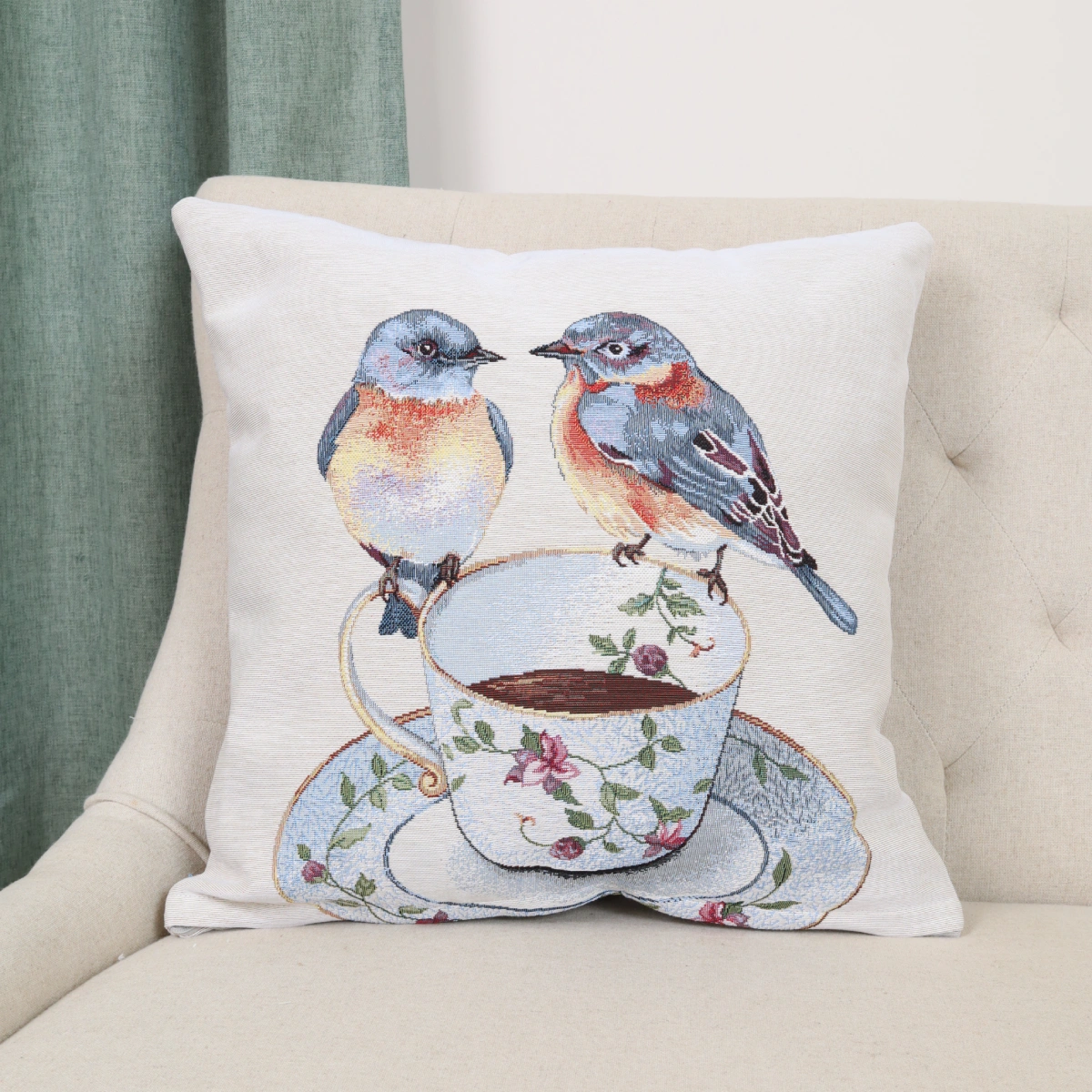 Dvipusis pagalvės užvalkalas Pavasario pokalbis