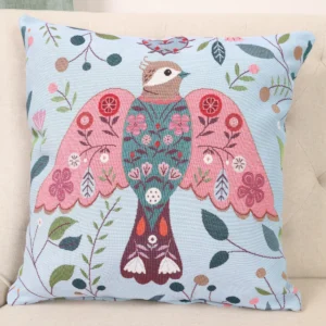 Dvipusis pagalvės užvalkalas Miško draugai - Paukštis