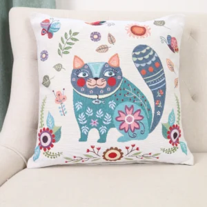 Dvipusis pagalvės užvalkalas Miško draugai - Katinas