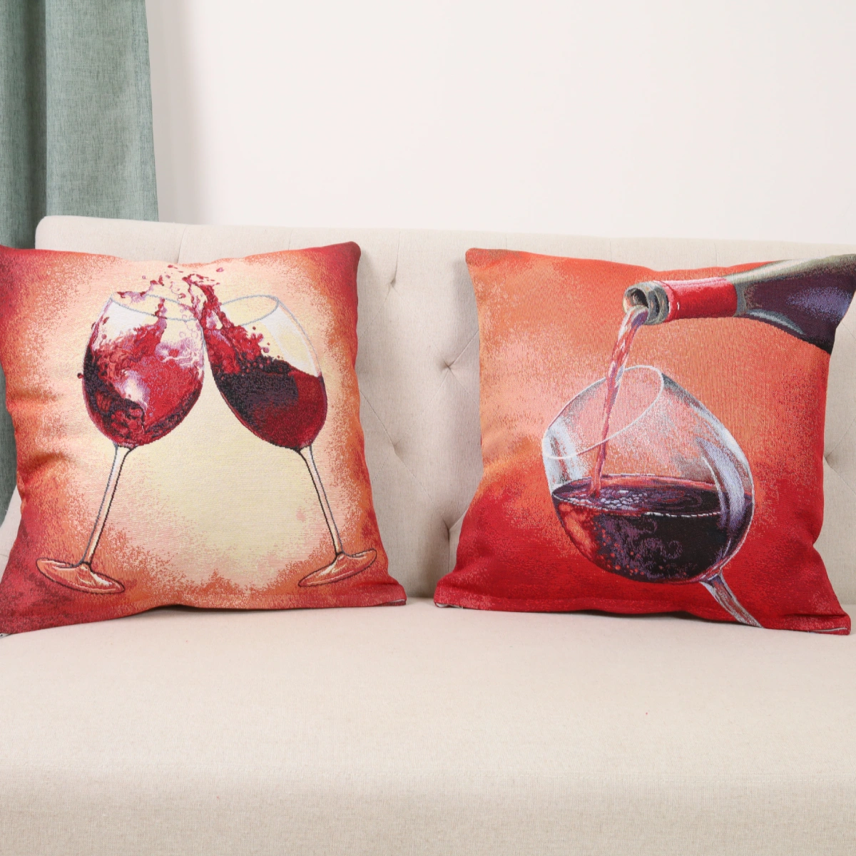 Dvipusis pagalvės užvalkalas Bordo vakaras