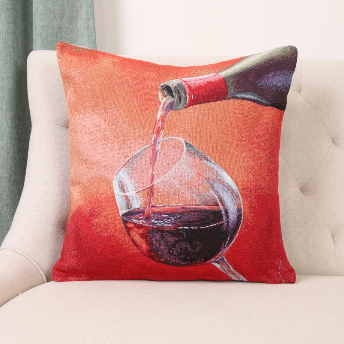 Dvipusis pagalvės užvalkalas Bordo vakaras