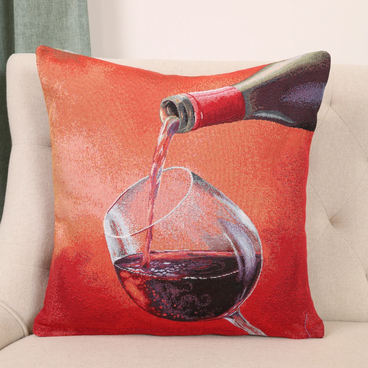 Dvipusis pagalvės užvalkalas Bordo vakaras