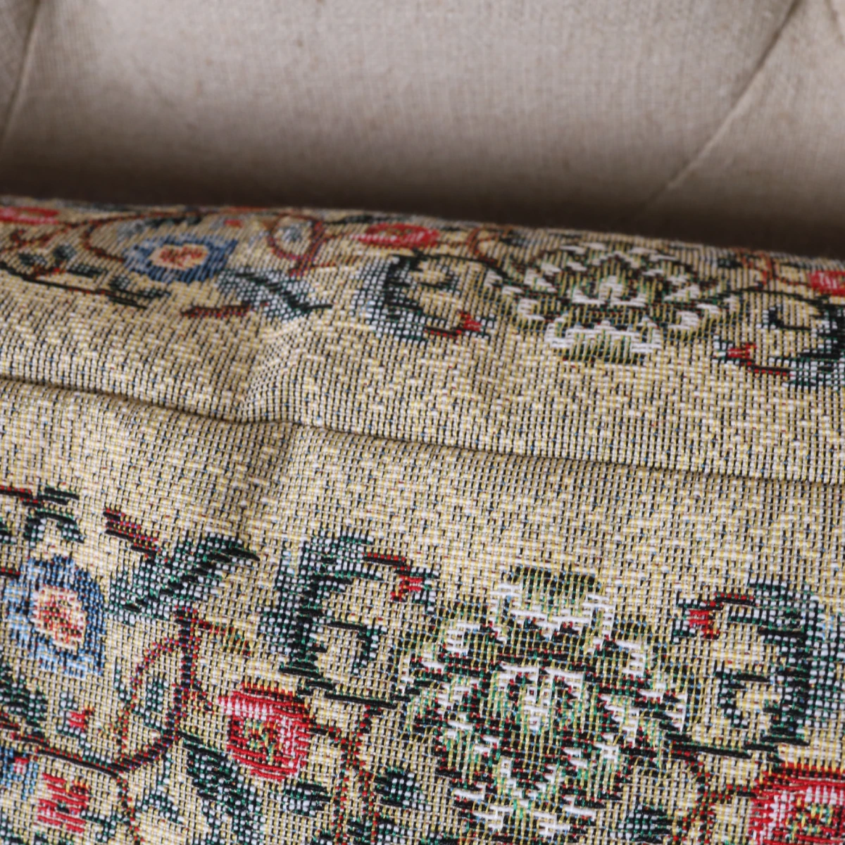 Bordo dvipusis pagalvės užvalkalas Baroko gėlės