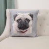 Dvipusis pagalvės užvalkalas Mopso portretas