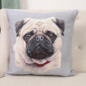 Dvipusis pagalvės užvalkalas Mopso portretas