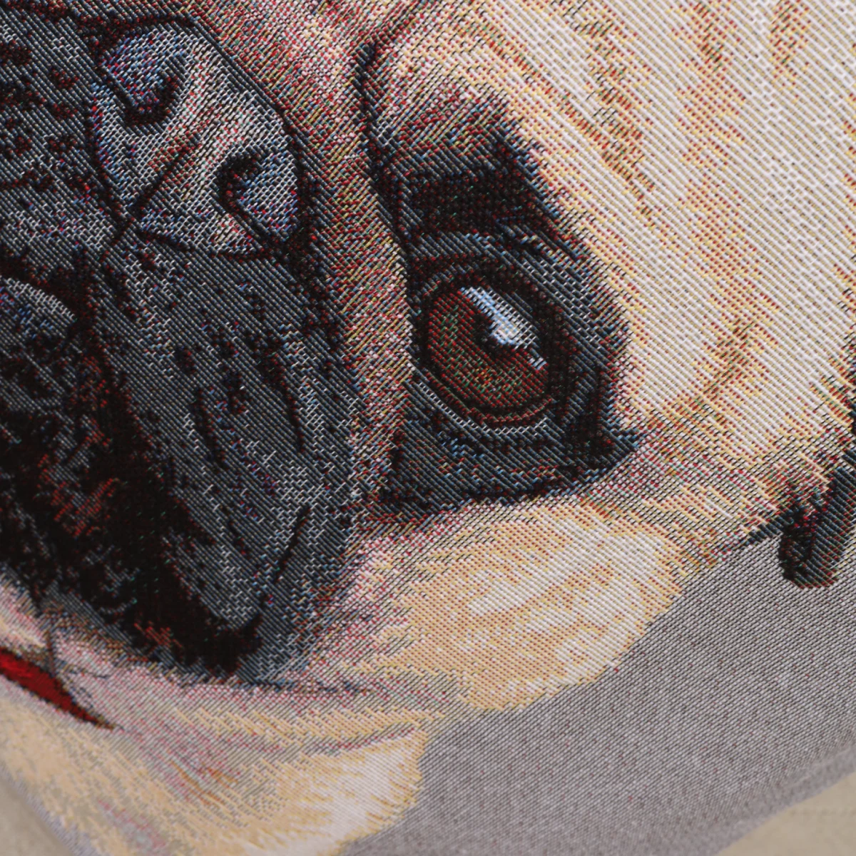 Dvipusis pagalvės užvalkalas Mopso portretas