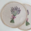 Apvali stalo servetėlė Levandų laukas
