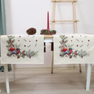 Kalėdinis stalo takelis Sniegenos ir šermukšnis