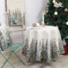 Apvali Kaledinė staltiesė Kalėdos grįžta namo