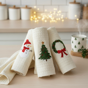 Virtuvinių rankšluosčių rinkinys Kalėdinė eglutė (3 vnt.)