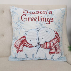 Dvipusis pagalvės užvalkalas Sezono sveikinimai (blizgus)