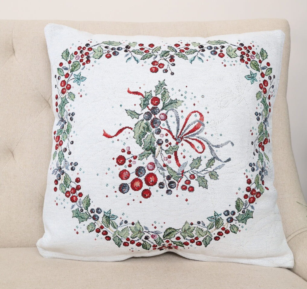 Dvipusis pagalvės užvalkalas Uogos (blizgus)