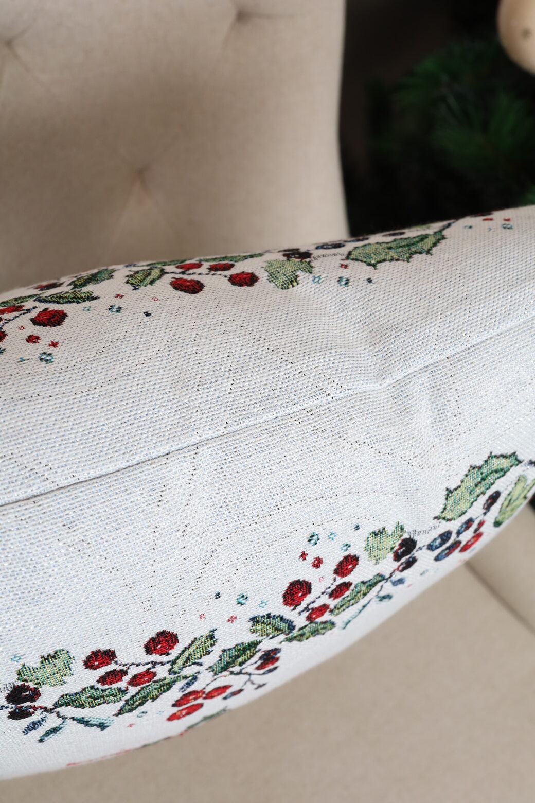 Dvipusis pagalvės užvalkalas Uogos (blizgus) - Image 2