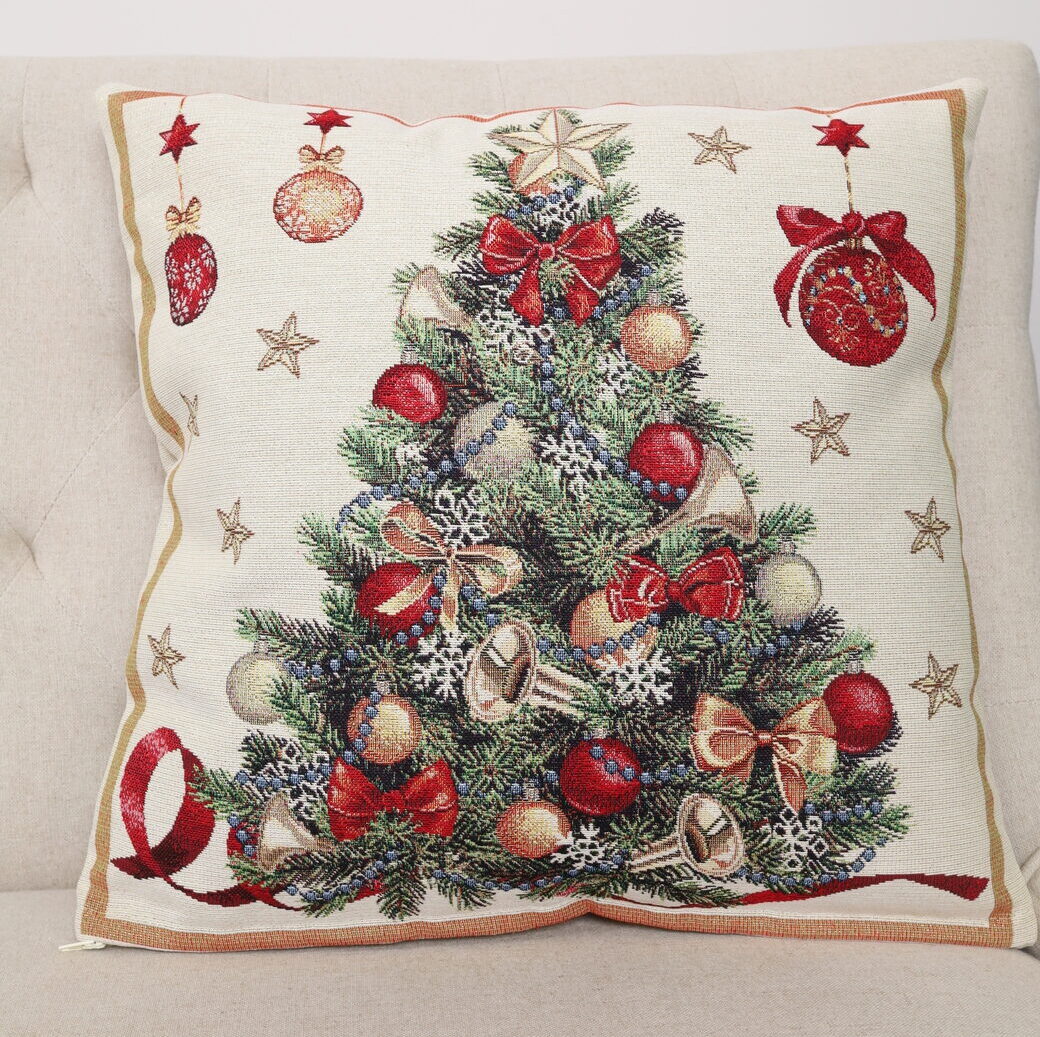 Dvipusis pagalvės užvalkalas Didžioji eglė (blizgus)