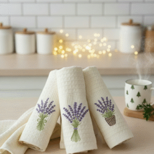 Virtuvinių rankšluosčių rinkinys Levandos (3 vnt.)
