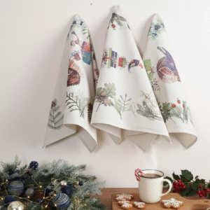 Kalėdinių rankšluosčių rinkinys Miško gyvūnai 2vnt./3vnt.