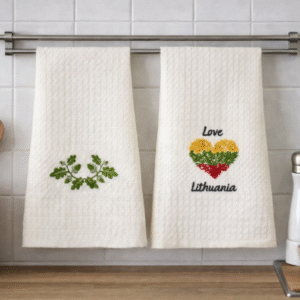 Virtuvinių rankšluosčių rinkinys Myliu Lietuvą (2 vnt.)