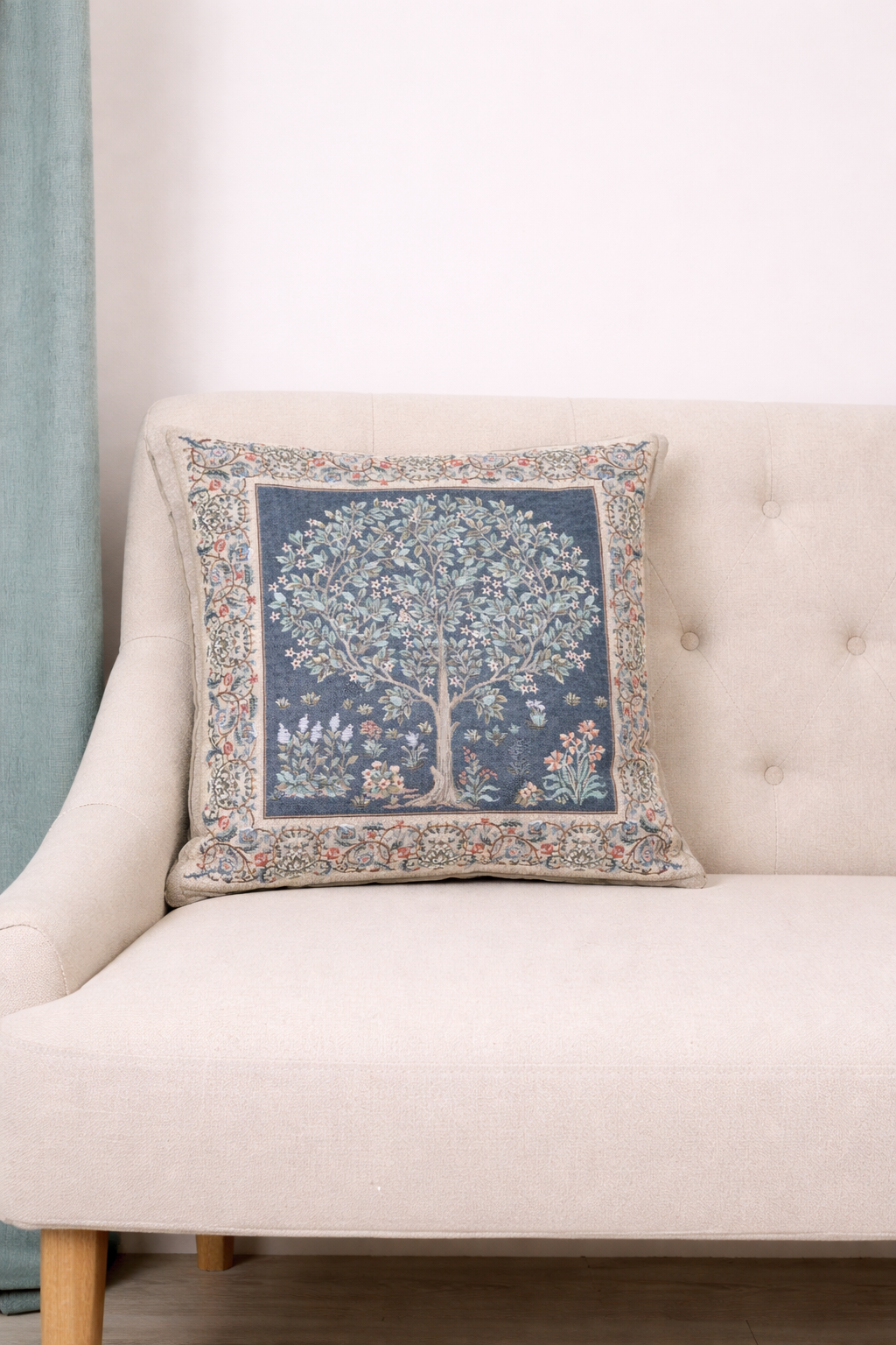 Dvipusis pagalvės užvalkalas Baroko gėlės