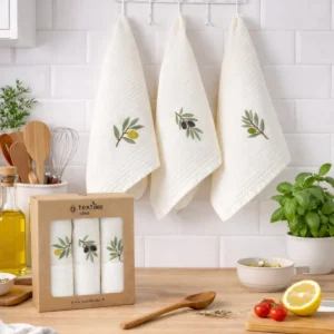 Virtuvinių rankšluosčių rinkinys Alyvuogės