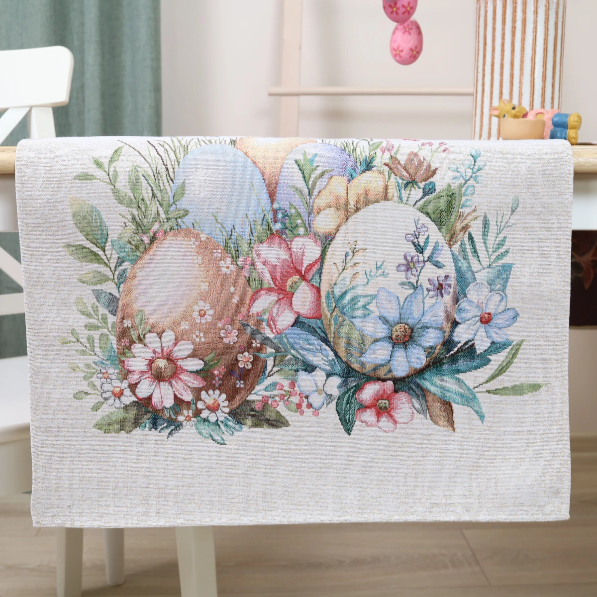 Gobeleninis stalo takelis Velykų margučiai