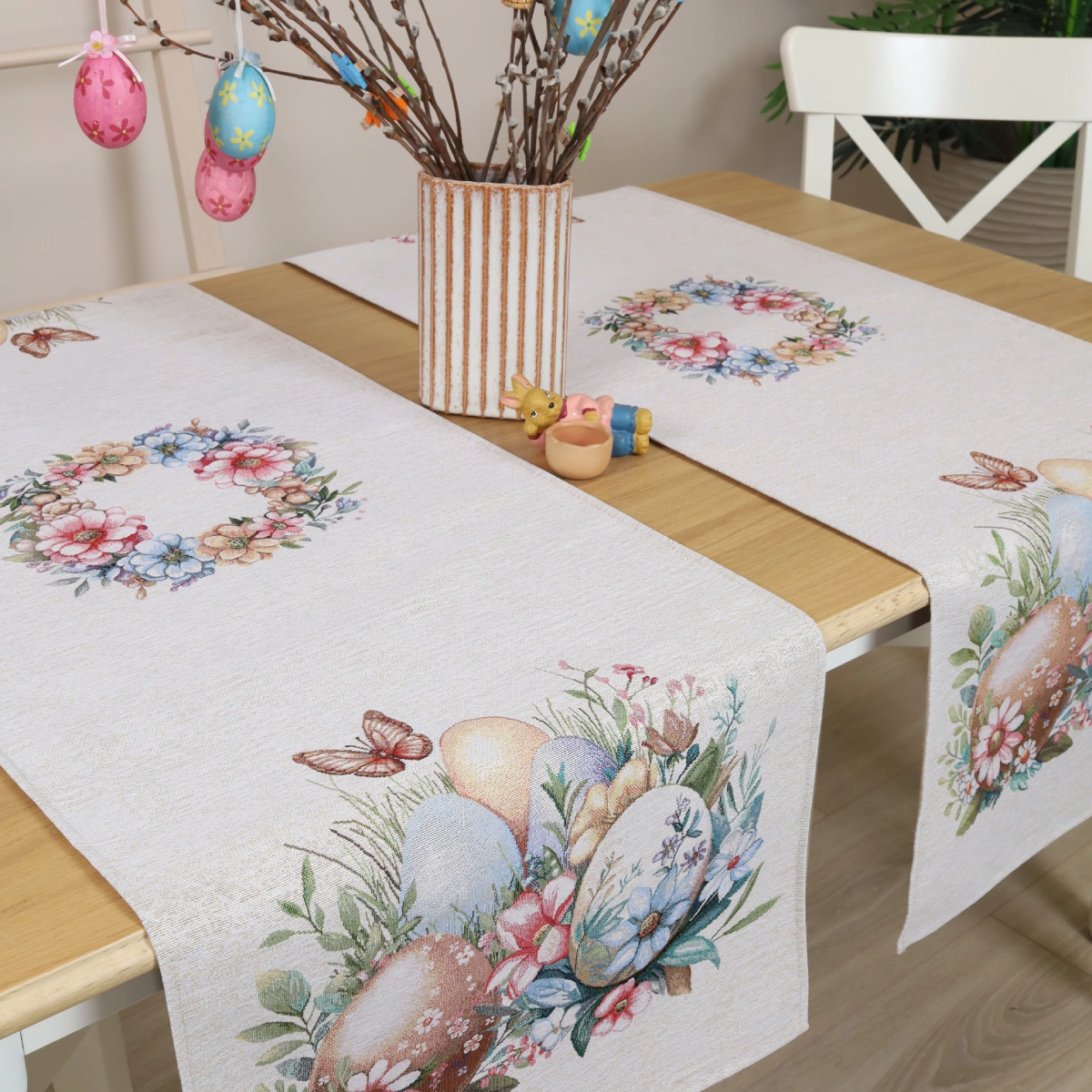 Gobeleninis stalo takelis Velykų margučiai