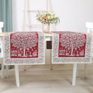 Gobeleninis stalo takelis Baroko gėlės (bordo)