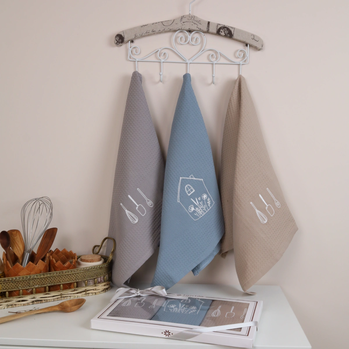 Virtuvinių rankšluosčių rinkinys Namai