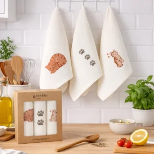 Virtuvinių rankšluosčių rinkinys Katės