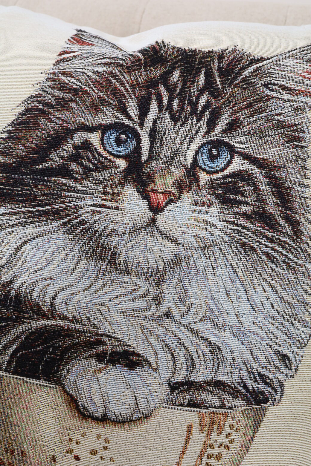 Dvipusis pagalvės užvalkalas Katinas puodelyje - Image 3