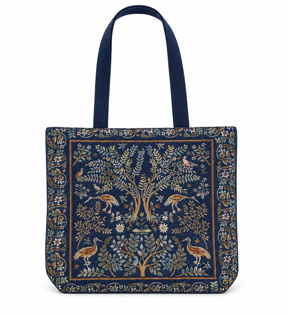 Pirkinių krepšys William Morris Rojus žemėje (mėlynas)