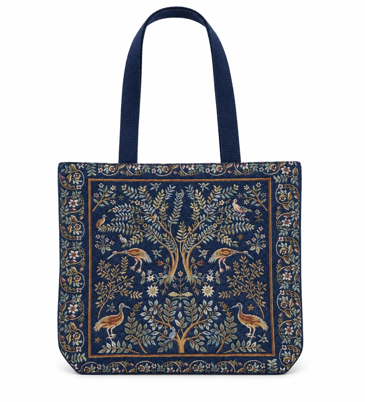 Pirkinių krepšys William Morris Rojus žemėje (mėlynas)